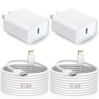 iPhone Charger Fast Charging,iPhone Fast Charger 2Pack Type C Fast Charger Block Plug Adapter 6FT USB-C to Lightning Cable Cord for iPhone14/13/13 Pro/12 Pro/12 Pro Max/11/Xs Max/XR/X/SE,iPad,AirPods iPhone Charger Fast Charging,iPhone Fast Charger 2Pack Type C Fast Charger Block Plug Adapter 6FT USB-C to Lightning Cable Cord for iPhone14/13/13 Pro/12 Pro/12 Pro Max/11/Xs Max/XR/X/SE,iPad,AirPods