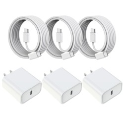 iPhone 17 16 Fast Charger,3Pack 40W 6FT USB C Charging Block iPhone 17 Charger Fast Chargers with Braided USB C to C Cable for iPhone Air/17/17 Pro/17 Pro Max/16 Pro Max/16 Plus/16e/15/15 Pro Max,iPad